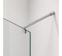 HYQOUKLR Barre de Support réglable, Barre de Support en Verre de Douche réglable, Multicolore, Plusieurs Tailles(19mm Silver,300-500mm)