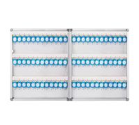 HYQOUKLR Boîte à clés Murale， Armoire à clés Murale Double Face en Alliage d'aluminium, argentée, 12 à 120 clés(12)