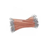 HYQOUKLR Câble de Mise à la Terre Flexible, Sangles de Terre en cuivre tressé, Cuivre, Trou 2,5 mm2 200 mm 8 mm, 100 pièces(Pure Copper)