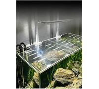 HYQOUKLR Couvercle d'aquarium en Acrylique, Couvercle d'aquarium en Acrylique de 5mm avec Porte d'alimentation, Couvercle d'aquarium Anti-Saut, Transparent, Plusieurs Tailles