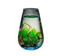 HYQOUKLR Grand Aquarium en Verre, Cylindre de Bureau, Poisson Rouge, Petits Ornements d'aquarium, Vase de Bureau en Verre Transparent, Bol à Poissons