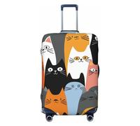 HYQOUKLR Housses de valises, Housse de Protection Anti-Rayures for valises de 27 à 30 Pouces(Funny Cats,S)