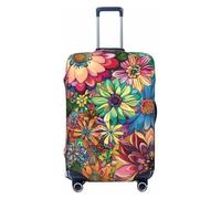 HYQOUKLR Housses de valises, Housse de Valise Anti-Rayures à Motif Marguerites, Compatible avec Les Bagages de 31 à 32 Pouces(Bright Flowers,L)