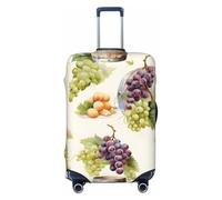 HYQOUKLR Housses de valises, Housse de Valise Anti-Rayures à Motifs Floraux Jaunes et Roses, Compatible avec Les Bagages de 45 à 55 cm(Wine Grapes,L)