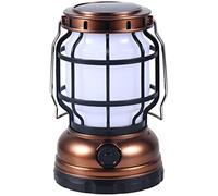 HYQOUKLR Lampes LED d'extérieur, Lanterne de Camping, Lampe de Camping Portable Vintage avec Chargeur USB, éclairage d'urgence(Bronze)
