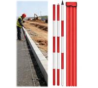HYQOUKLR Mât de Mesure, Perche d'enquête en Aluminium, 200-500 cm, détachable avec Sac de Transport for la Construction, centrage(Thick,300 cm/118.11 inch)