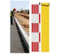 HYQOUKLR Mât de Mesure, Perche d'enquête en Aluminium, 200-500 cm, détachable avec Sac de Transport for la Construction, centrage(Rivets,500 cm/196.85 inch)