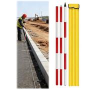 HYQOUKLR Mât de Mesure, Perche d'enquête en Aluminium, 200-500 cm, détachable avec Sac de Transport for la Construction, centrage(Rivets,300 cm/118.11 inch)