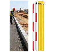 HYQOUKLR Mât de Mesure, Perche d'enquête en Aluminium, 200-500 cm, détachable avec Sac de Transport for la Construction, centrage(Rivets,200 cm/78.74 inch)