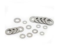 HYQOUKLR Rondelle Plate Flat Washer 304 Stainless Steel Silvery M1.6 to M24 2 to 50 pcs(10pcs M10)