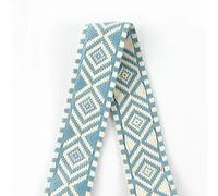 HYQOUKLR Sangles Robustes, Sangles Plates, Sangle en Coton Jacquard 38 mm Multicolore 5 mètres(Rd603-blue)