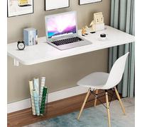 HYQOUKLR Table Murale Pliante, Bureau Mural, Bureau Mural Pliant en Bois Blanc, Plusieurs Tailles(60 * 40Cm/23Inch*16Inch)