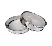 HYQOUKLR Tamis d'essai en Acier Inoxydable, Tamis de Laboratoire à Cadre chromé de 30 cm avec Plusieurs Tailles de Mailles, Couvercle et Fond(20 Mesh(0.9mm))