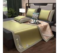 HYQOUKLR Tapis de Couchage en Bambou, Matelas Pliable, Ensemble de Matelas de Couchage d'été en rotin glacé et Soie glacée, Lot de 3 pièces, Multicolore, Plusieurs Tailles(Color C,120cm)