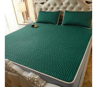 HYQOUKLR Tapis de Couchage en Bambou, Matelas Pliable, Ensemble Tapis et taie d'oreiller en Latex for Le Refroidissement, Plusieurs Tailles(14,180x200cm 3 pcs Set)