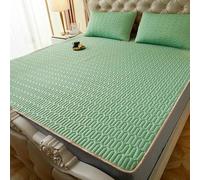HYQOUKLR Tapis de Couchage en Bambou, Matelas Pliable, Ensemble Tapis et taie d'oreiller en Latex for Le Refroidissement, Plusieurs Tailles(13,90x200cm 2 pcs Set)