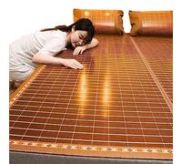 HYQOUKLR Tapis de Couchage en Bambou, Matelas Pliable, Tapis de Couchage Double Face en Bambou, Plusieurs Tailles(L220xW180cm/L87xW71in)