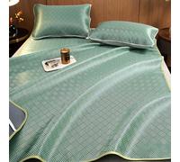 HYQOUKLR Tapis de Couchage en Bambou, Matelas Pliable, Tapis de Couchage rafraîchissant Multicolore, Plusieurs Tailles(Green,120 * 200cm)