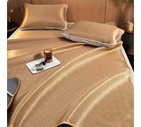 HYQOUKLR Tapis de Couchage en Bambou, Matelas Pliable, Tapis de Couchage rafraîchissant Multicolore, Plusieurs Tailles(Brown,120 * 200cm)