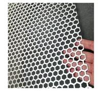 HYQOUKLR Tôles métalliques perforées, Filtration de Ventilation de Tailles Multiples de Panneau augmenté de Grille en métal de l'acier Inoxydable 304(10mm Mesh,35x45cm13.7x17.7in)