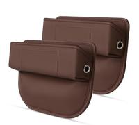 HYRAM Auto Seat Gap Organisateur pour MG4/EV/EH32 2022 2023 2024, 2PCS Cuir Boîte Rangement LatéRale Siège Stockage Sac Voiture pour Téléphone Portable Portefeuille Clés, B/Brown