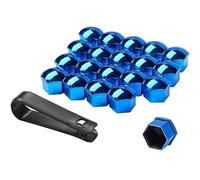 HYRAM Capuchons D'éCrou de Roue Cache-Boulons pour Fiat Ducato 2006-2021, Cache-éCrous de Pneu Hexagonaux avec Ensemble D'Outils de DéMontage pour Voitures Automatique Accessoires,C/Blue-A/17mm