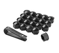 HYRAM Capuchons D'éCrou de Roue Cache-Boulons pour Fiat Ducato 2006-2021, Cache-éCrous de Pneu Hexagonaux avec Ensemble D'Outils de DéMontage pour Voitures Automatique Accessoires,A/Black-C/21mm