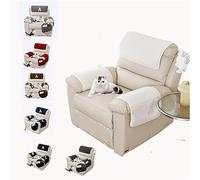 HYRAM Housse De Fauteuil, Protection De Meubles avec Poches， Housse D'appui-tête pour Housse De Bras De Fauteuil Inclinable, Lavable Protege De Meubles pour Canapé (3 People (Set of 5),Beige)