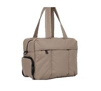 HyRaM Sac de sport Puffer Gym Sac fourre-tout Sac en nylon matelassé Sac de nuit Sac de voyage pour femme avec compartiment à chaussures, camel