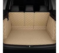 HYRAM Tapis Coffre Voiture Cuir pour Mazda CX-80 7 Sitz 2024 2025, EntièRement Entouré ImperméAble Anti-dérapants Moquettes Trunk Boot Mats Protection Accessoires, D/Beige