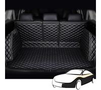 HYRAM Tapis Coffre Voiture Cuir pour Mazda CX-80 7 Sitz 2024 2025, EntièRement Entouré ImperméAble Anti-dérapants Moquettes Trunk Boot Mats Protection Accessoires,A/Black