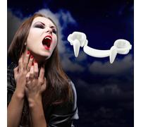 Hyran Dents de Vampire Halloween, 1 Pièces Crocs de Vampire, Halloween Vampire Fangs, Fausses Dents Vampire, pour Accessoires de Fête de Cosplay Crocs de Fête d'halloween