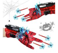 Hyran Gant de Lanceur Spider, 2 Unité Spider Launcher + 2 Gants Cosplay Enfants, Déguisement d'halloween, Thème des Super-Héros Jouets pour Enfants, Cadeaux de Noël, d'anniversaire