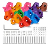 Hyran Pierres d'escalade pour Enfants, Prises Escalade Enfant, 12 Pcs Prises d'escalade, pour Tour de Jeu et Mur d'escalade, avec Vis de Fixation, Capacité de Charge Jusqu'à 80 Kg