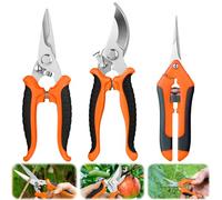 HYran Secateur de Jardin, 3 Pièces Cisaille de Jardin, Sécateurs et Ciseaux de Jardinage, Ciseaux Bonsai, Sécateur Gardena, Ciseaux Jardinage pour Tailler Arbustes, Légumes, Fruits, Fleurs