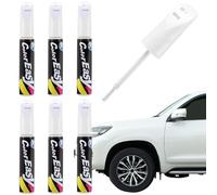 Hyran Stylo Retouche Peinture, 6 Pcs Stylo Retouche Peinture Carrosserie, Stylo Efface Rayure Voiture, pour L'entretien la Peinture, Réparation Rayures, Nettoyage Voiture (blanc)