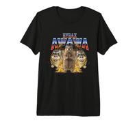 Hyrax Vintage Fire Ugly Funny Meme Rétro Animal Bootleg T-Shirt Haut de Gamme