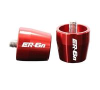 HYRHEV Accessoires de Moto CNC poignées de Guidon Embouts de Barre pour Kawasaki ER6N ER-6N ER 6N ER6 N 2009-2017(Red)