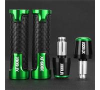 HYRHEV Capuchon de poignées de Guidon de Moto CNC, Outils de contrepoids d'extrémité de Barre XT600 XT600E XT600 Z XT 600 ZE TENERE Toutes années(A Black Green set9)