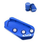 HYRHEV pour KYMCO CV3 550i CV 3 Cv3 550CC 2022-2024 Moto CNC Accessoires Béquille Support Latéral Rallonge Bouchon De Valve Plaque de Support(Blue 13)