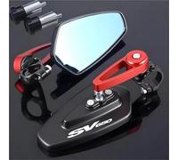 HYRHEV pour Suzuki SV650 SV 650 SV650X SV650S Moto Rétroviseurs Moto 2 pièces Guidon Embout CNC Noir Rétroviseur de Moto(Red)