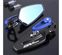 HYRHEV pour Suzuki SV650 SV 650 SV650X SV650S Moto Rétroviseurs Moto 2 pièces Guidon Embout CNC Noir Rétroviseur de Moto(Blue)