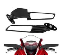 HYRHEV Rétroviseur Rotatif réglable Moto pour Suzuki GSXR ZX10R YZF R6 R1 CBR 250R 650R 125 Rétroviseur de Moto(Large2)
