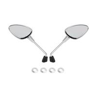 HYRHEV Rétroviseurs Gauche et Droit Moto pour Vespa Sprint 50 125 150 2014-2022 Plastique Noir Rétroviseur de Moto(Chrome)