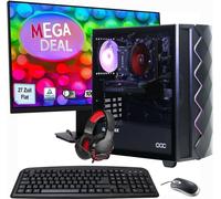 HYRICAN MegaDeal PC de jeu Diamond BK SET2504 7390 Ryzen 5 5500 32GB 1TB SSD RTX 4060 + MSI PRO MP273ADE Moniteur 69cm(27