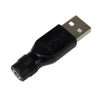 HYROOY Adaptateur USB 5 V vers USB A mâle vers connecteur femelle 3,5 x 1,35 mm/4,0 x 1,7 mm pour petits appareils électroniques ou USB Noir Plastique