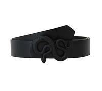 HYROOY Ceintures classiques pour femmes avec boucle serpent créative ceinture fine réglable ceinture de taille tout assortie robes jupe manteau ceinture noir PU, noir, Approx. 105x3.3cm/ 41.33x1.29in