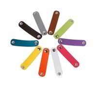 HYROOY Lot de 10 boucles élégantes en cuir pour écharpe, bagues en soie pour femme