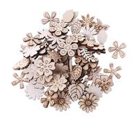HYROOY Lot de 100 feuilles de fleurs en bois pour décoration de fête de Noël