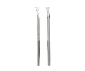 HYROOY Lot de 2 aiguilles à argile - Outil de texture de fil pour poterie en argile - Outil de sculpture de poterie - Pinceau de décoration de gâteau - Aiguille en acier